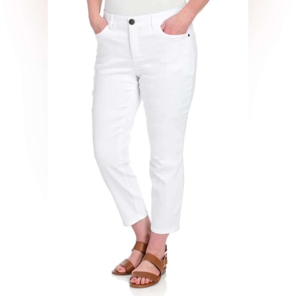 Christopher & Banks White Ankle Cropped Jeans